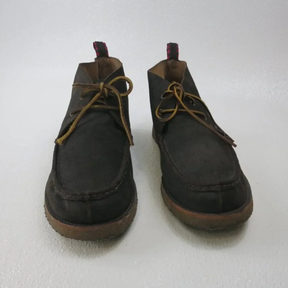 Polo Ralph Lauren Nubuck Leather Pitney Chukka Boots Shoes Thick Gum Soles 13 D - Picture 4 of 7